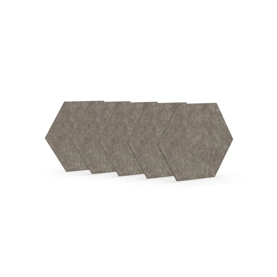Panou acustic Narbutas Pet, hexagon, 173 x 200 x 9 mm, fetru PET, 5 buc., nisip