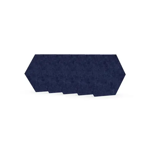 Panou acustic Narbutas Pet, hexagon, 173 x 200 x 9 mm, fetru PET, 5 buc., albastru închis