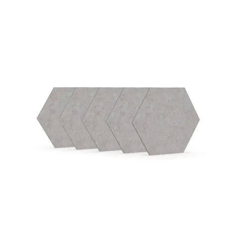 Panou acustic Narbutas Pet, hexagon, 173 x 200 x 9 mm, fetru PET, 5 buc., bej deschis