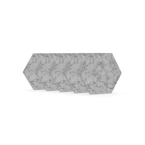 Panou acustic Narbutas Pet, hexagon, 173 x 200 x 9 mm, fetru PET, 5 buc., gri deschis