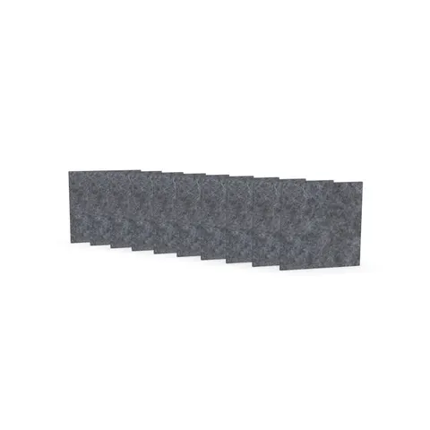 Panou acustic Narbutas Pet, pătrat, 200 x 200 x 9 mm, fetru PET, 10 buc., gri