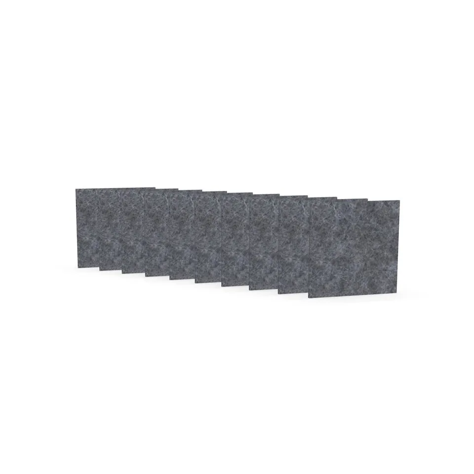 Panou acustic Narbutas Pet, pătrat, 200 x 200 x 9 mm, fetru PET, 10 buc., gri