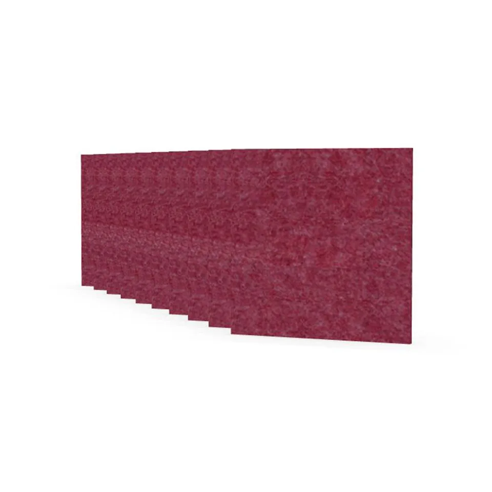 Panou acustic Narbutas Pet, pătrat, 200 x 200 x 9 mm, fetru PET, 10 buc., roz închis