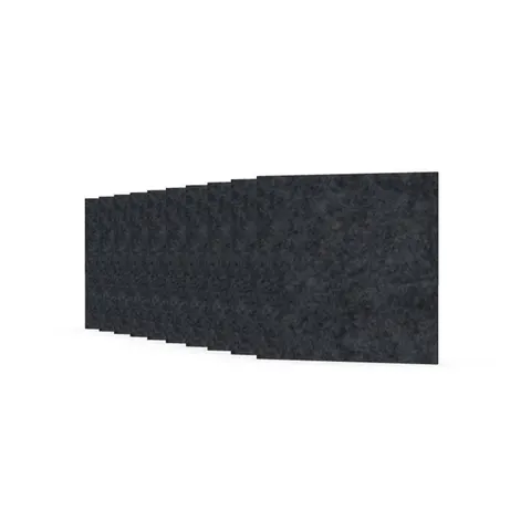 Panou acustic Narbutas Pet, pătrat, 200 x 200 x 9 mm, fetru PET, 10 buc., gri închis