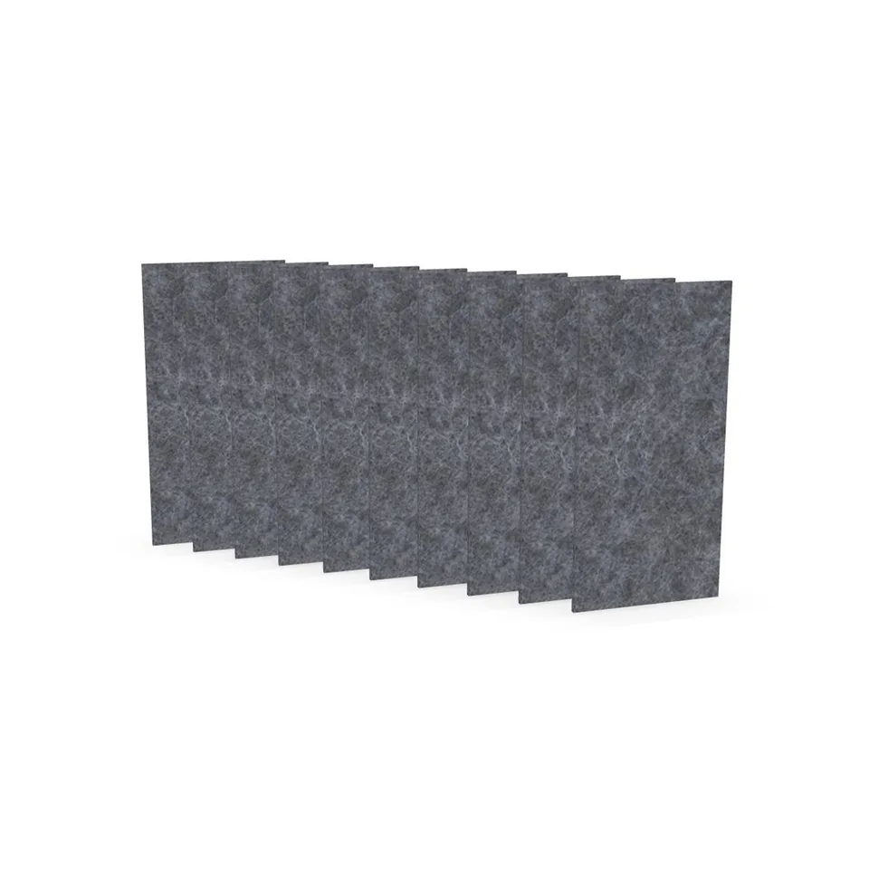 Panou acustic Narbutas Pet, dreptunghi, 200 x 400 x 9 mm, fetru PET, 10 buc., gri