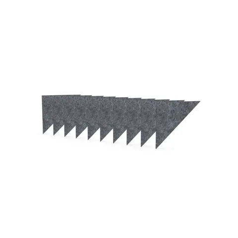 Panou acustic Narbutas Pet, triunghi, 200 x 200 x 9 mm, fetru PET, 10 buc., gri
