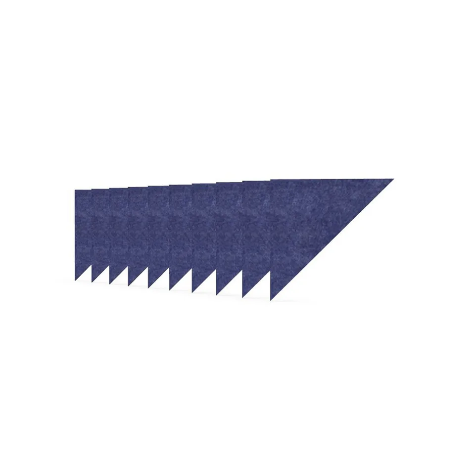Panou acustic Narbutas Pet, triunghi, 200 x 200 x 9 mm, fetru PET, 10 buc., albastru