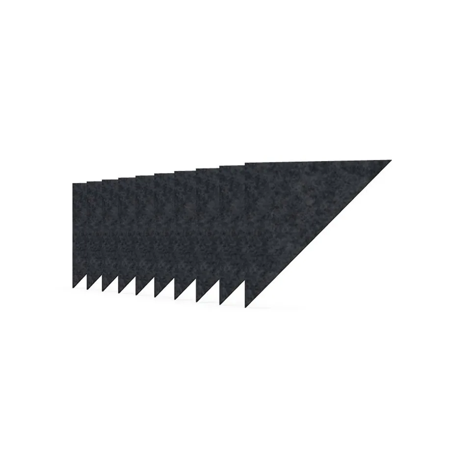 Panou acustic Narbutas Pet, triunghi, 200 x 200 x 9 mm, fetru PET, 10 buc., gri închis