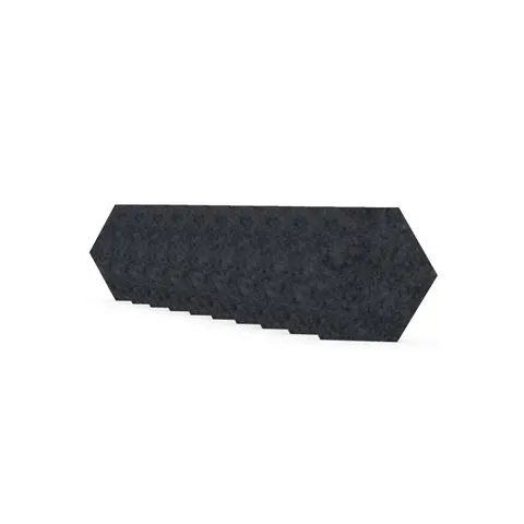Panou acustic Narbutas Pet, hexagon, 173 x 200 x 9 mm, fetru PET, 10 buc., gri închis