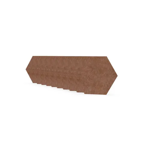 Panou acustic Narbutas Pet, hexagon, 173 x 200 x 9 mm, fetru PET, 10 buc., coral