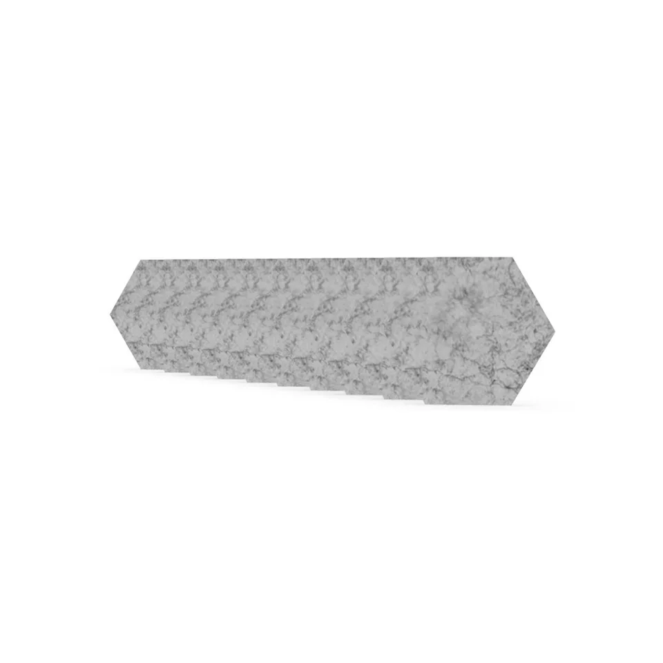 Panou acustic Narbutas Pet, hexagon, 173 x 200 x 9 mm, fetru PET, 10 buc., gri deschis