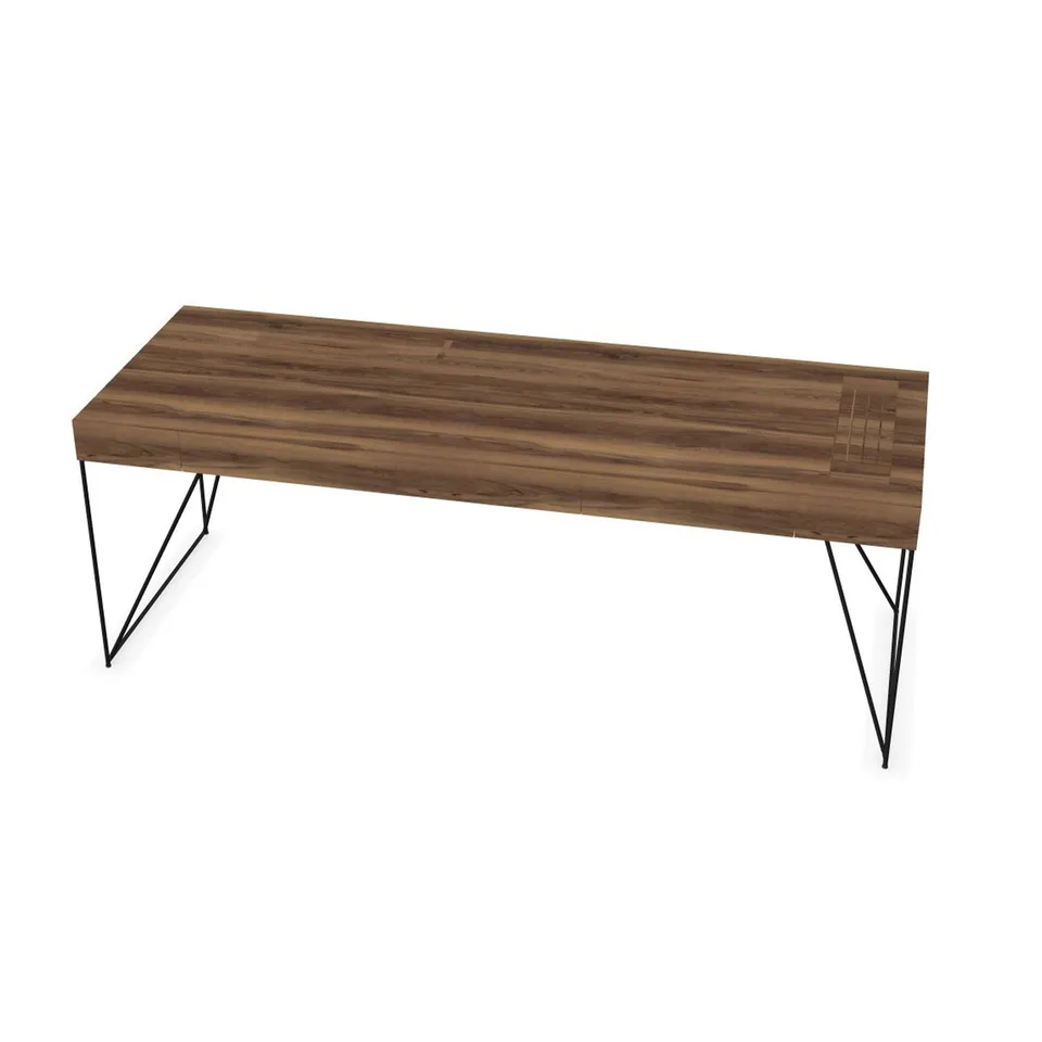 Birou Narbutas Air Executive, 2200 x 800 x 740 mm, PAL, picioare metalice