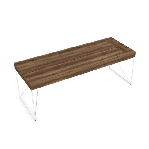 Birou Narbutas Air Executive, 2200 x 800 x 740 mm, furnir de nuc, metal cromat