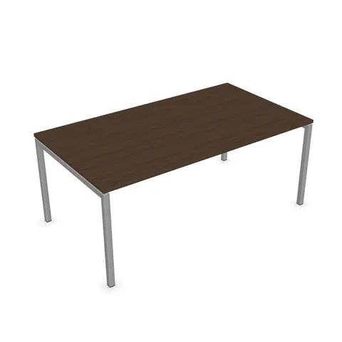 Birou Narbutas Nova Executive, 1800 x 1000 x 756 mm, chipboard 25 mm, melamină nuc închis, metal gri