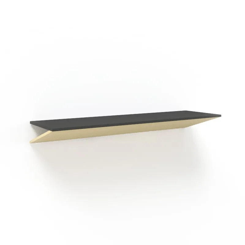 Raft Narbutas Move&Lead, 1600 x 350 x 128 mm, blat HPL negru, furnir de frasin