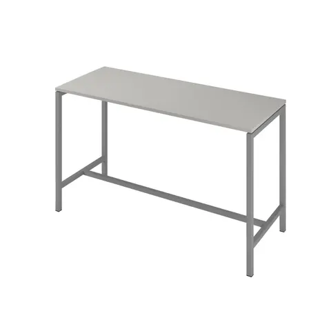 Masă înaltă Narbutas Nova, 1800 x 700 x 1050 mm, PAL 25 mm, melamină gri perlat, metal gri