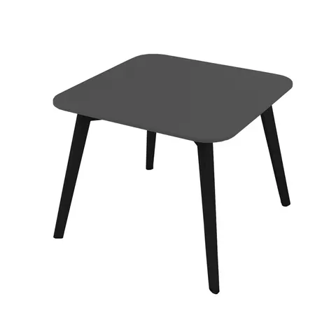 Masă joasă Narbutas Nova Wood, 700 x 700 x 480 mm, blat pătrat, MDF 26 mm, blat HPL fag deschis, picioare din lemn negru