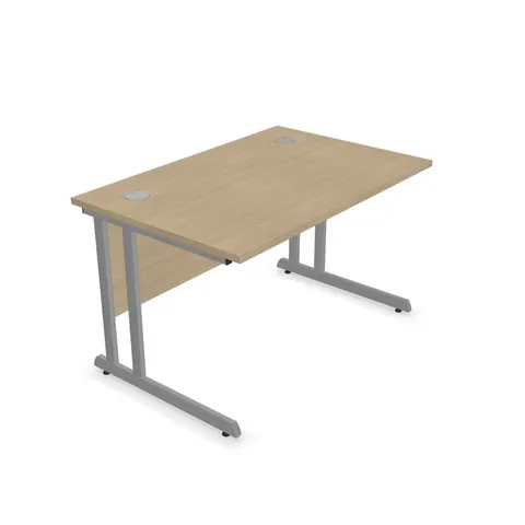Birou Narbutas Optima C, 1200 x 800 x 720 mm, PAL 25 mm, picioare metalice, stejar albit