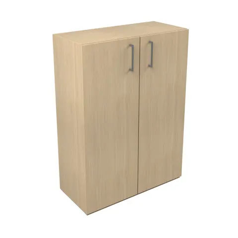 Corp cu rafturi Narbutas Nova Basic, 800 x 360 x 1092 mm, melamină stejar albit, mâner dreptunghiular gri