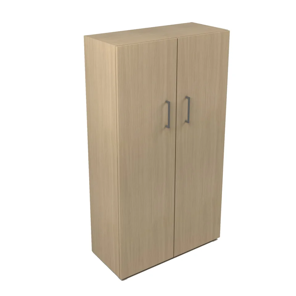 Corp cu rafturi Narbutas Nova Basic, 800 x 360 x 1444 mm, melamină stejar albit, mâner dreptunghiular gri