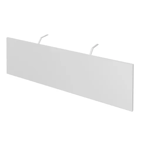 Panou frontal pentru birou Narbutas Nova, 124 x 35 cm, melamină albă, metal alb