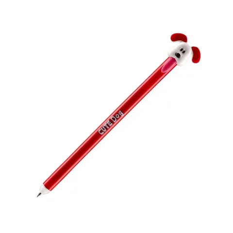 Roller cu gel Sazio Scribble, câine, cu radiere, 0.7 mm, cerneală albastră, asortat