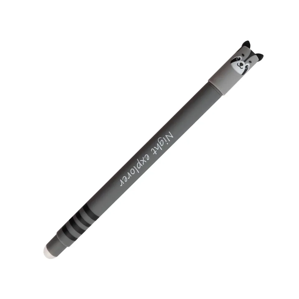 Eberhard Faber Roller cu gel Raccoon, cu radiere, 0.7 mm, cerneală albastră