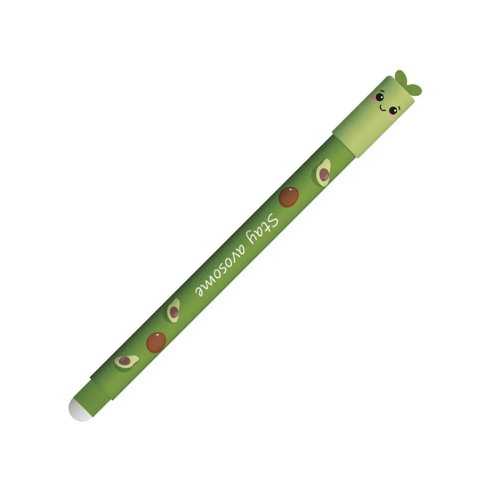 Eberhard Faber Roller cu gel Avocado, cu radiere, 0.7 mm, cerneală albastră