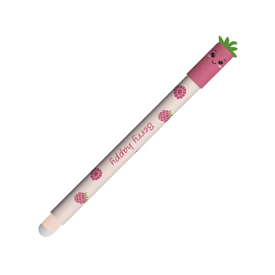 Eberhard Faber Roller cu gel Rasberry, cu radiere, 0.7 mm, cerneală albastră