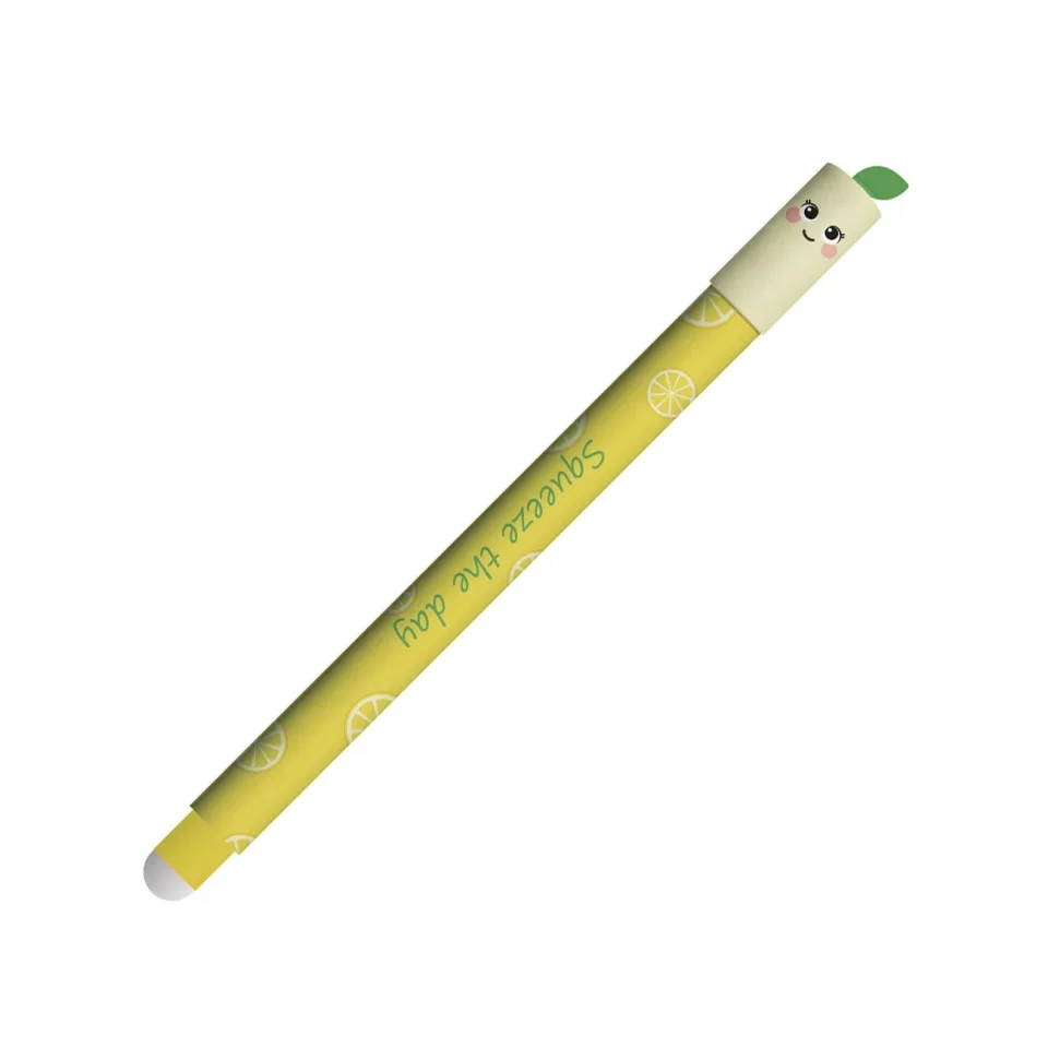 Eberhard Faber Roller cu gel Lemon, cu radiere, 0.7 mm, cerneală albastră