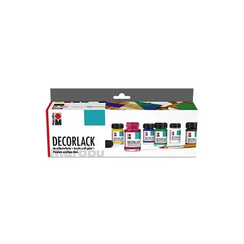 Marabu Vopsele acrilice Decorlack, 15 ml, 6 culori