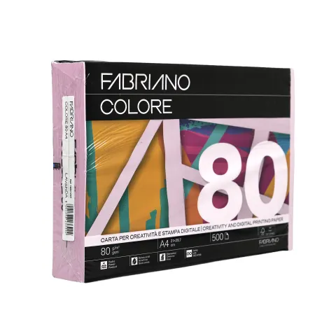 HÂRTIE COLORATĂ FABRIANO COLORE COPY A4 80GR LAVANDĂ 500F