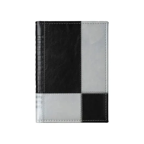 Planner Madera, lux, datat, A5, copertă din piele, negru-argintiu