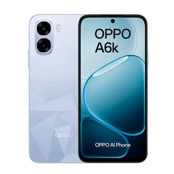 Smartphone Oppo A6K, 4G, 256 GB, 4 GB RAM, cameră 50 MP, 6.75'', albastru deschis
