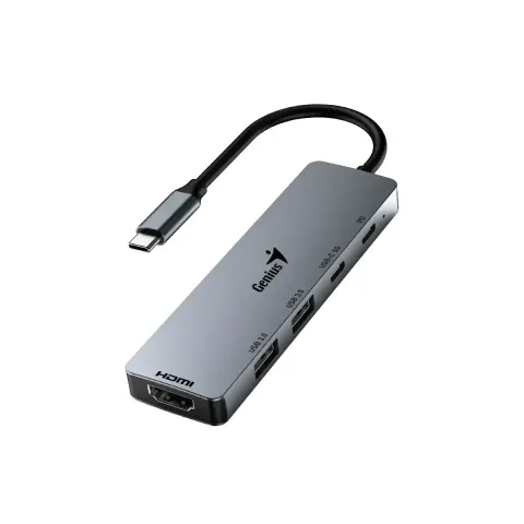 Hub USB Genius UH-500, 5 în 1, 2 x USB Type-C, 2 x USB Type-A 3.0, 1 x HDMI