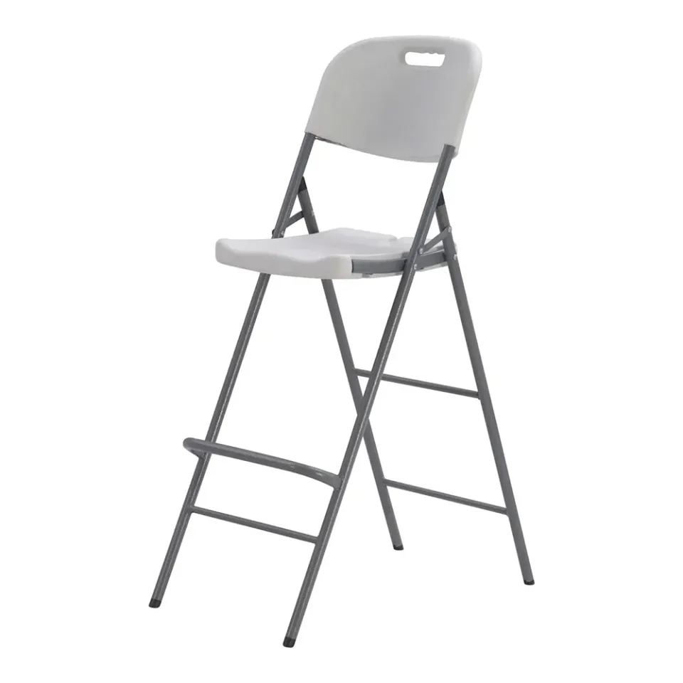SCAUN PLIANT ÎNALT DIN PLASTIC ALB 1540/155/470 MM