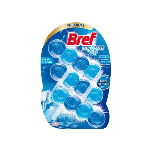 Odorizant pentru toaletă Bref Brilliant, Arctic Ocean, 3 x 42 g