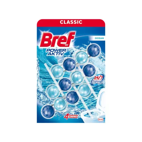 Odorizant pentru toaletă Bref WC Active Power Trio Pack, ocean, 50 g, 3 bucăți