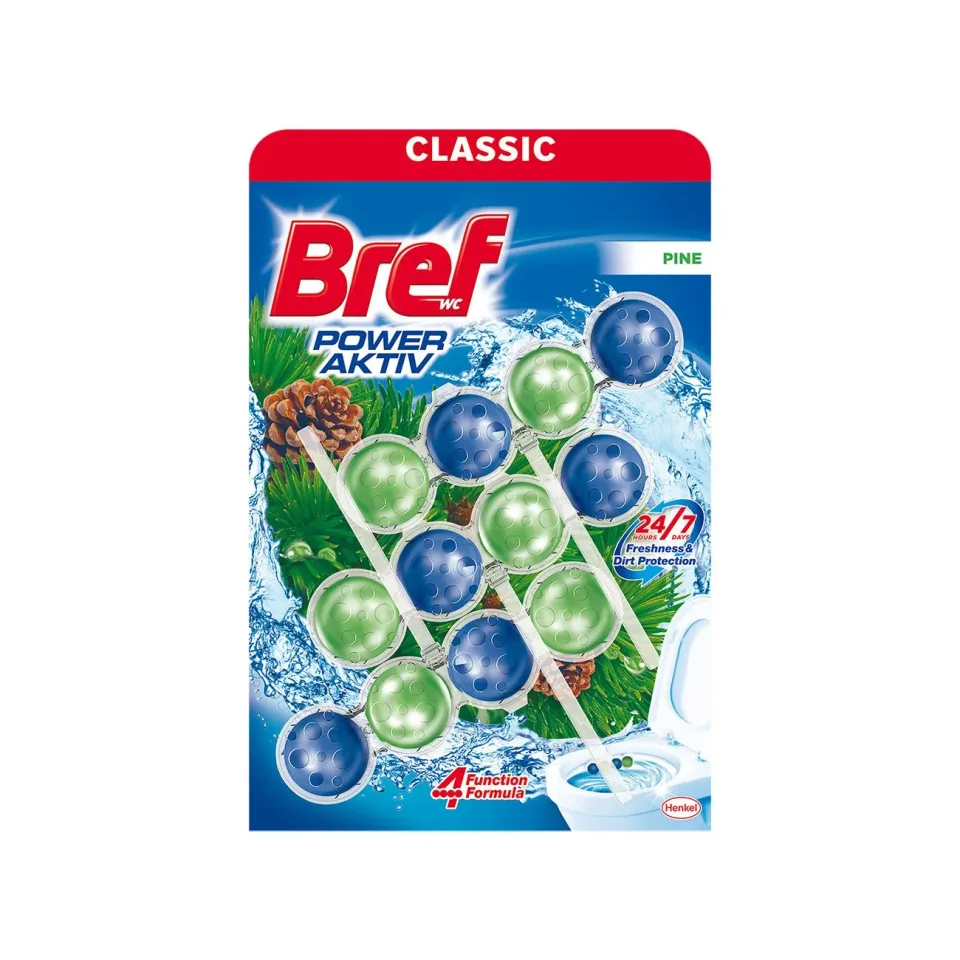 Odorizant pentru toaletă Bref WC Active Power Trio Pack, pin, 50 g, 3 buc.