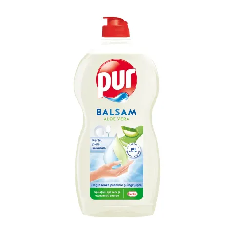 Detergent pentru vase Pur, aloe vera, balsam, 1.2 L