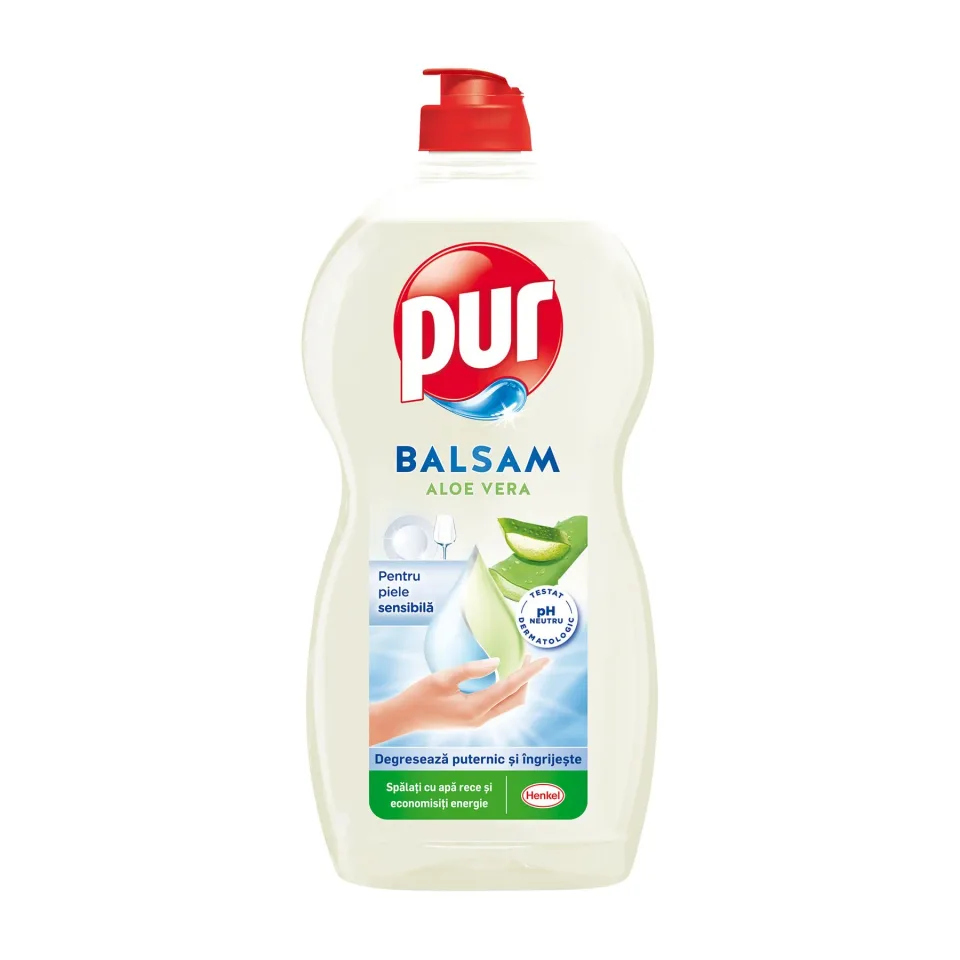 Detergent pentru vase Pur, aloe vera, balsam, 1.2 L