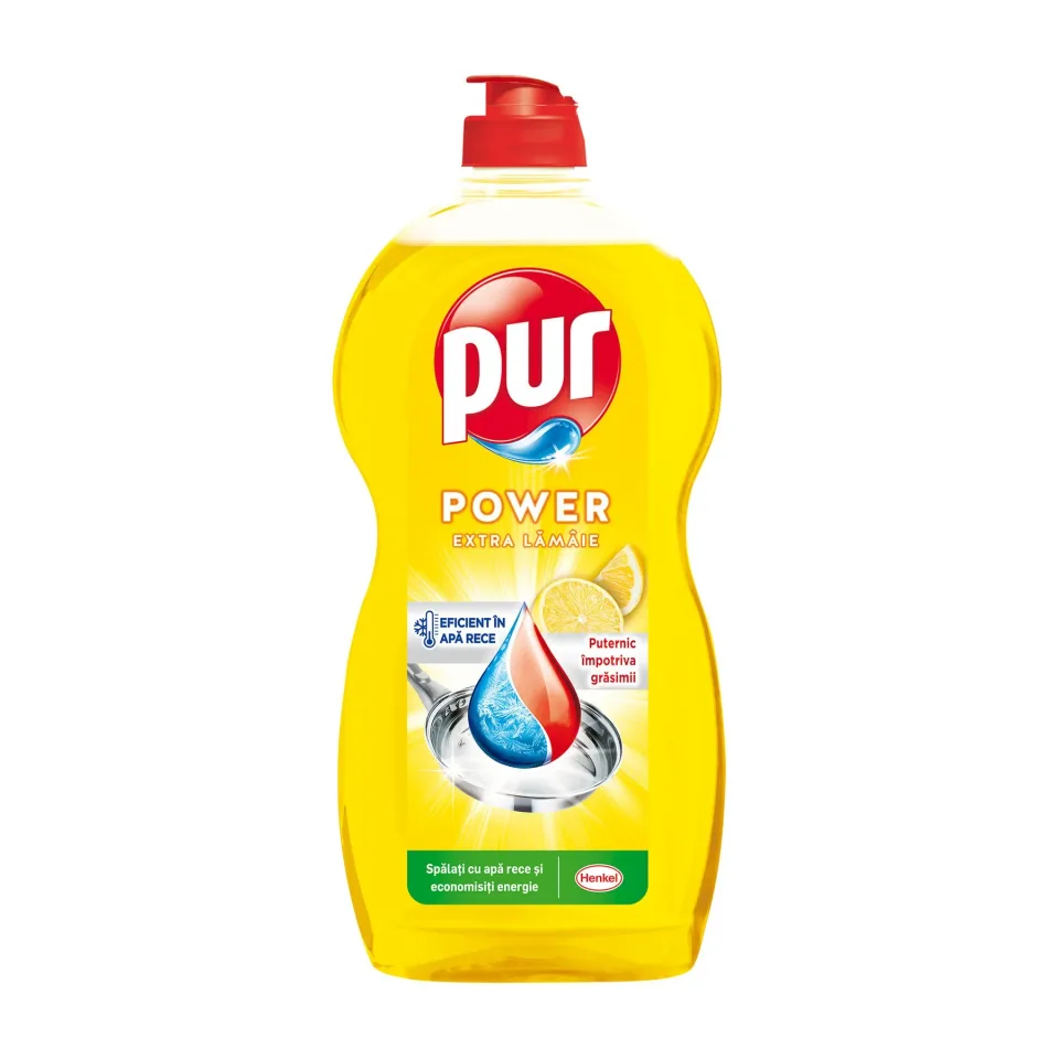 Detergent pentru vase Pur, lămâie, balsam, 1.2 L