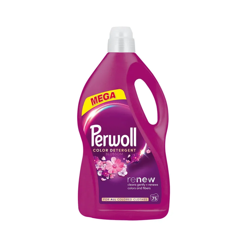 Detergent de rufe Perwoll Blossom, gel, 3.75 L, pentru 75 de spălări