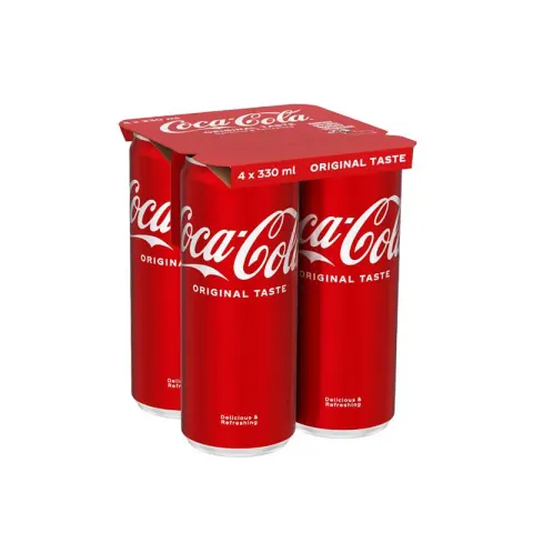 BĂUTURĂ CARBONATATĂ COCA COLA DOZĂ 0.33L PACHET 4