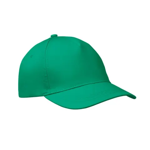 Șapcă de baseball, 5 panouri, bumbac, 160 g/m2, verde