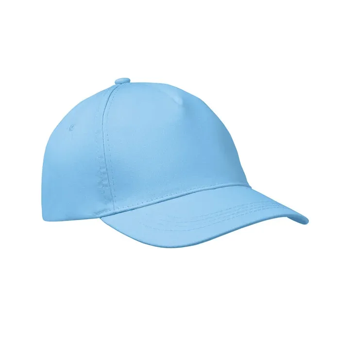 Șapcă de baseball, 5 panouri, bumbac, 160 g/m2, bleu