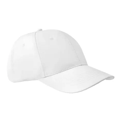 Șapcă de baseball, 6 panouri, bumbac, 160 g/m2, albă