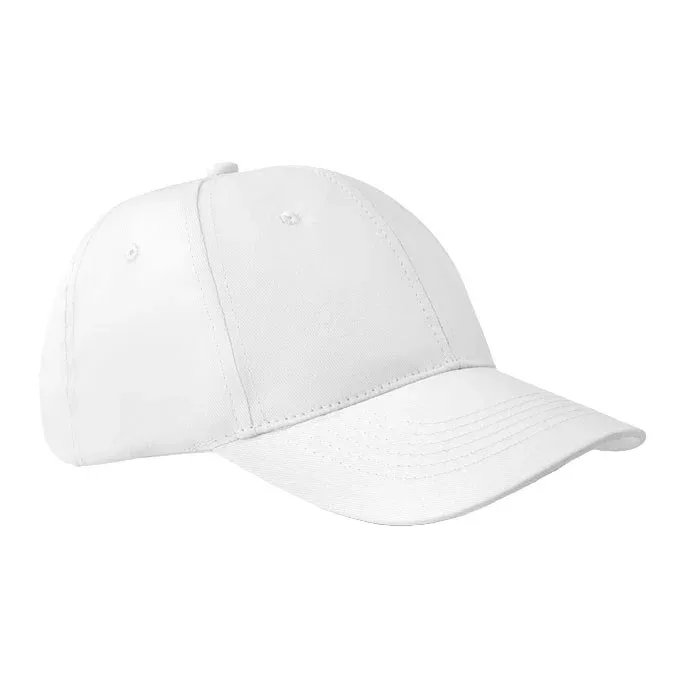 Șapcă de baseball, 6 panouri, bumbac, 160 g/m2, albă