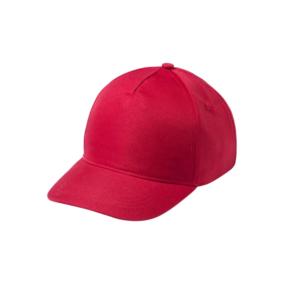 Șapcă de baseball, 5 panouri, poliester, roșie