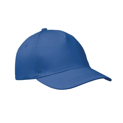 Șapcă de baseball, 5 panouri, pentru copii, bumbac, 180 g/m2, albastră